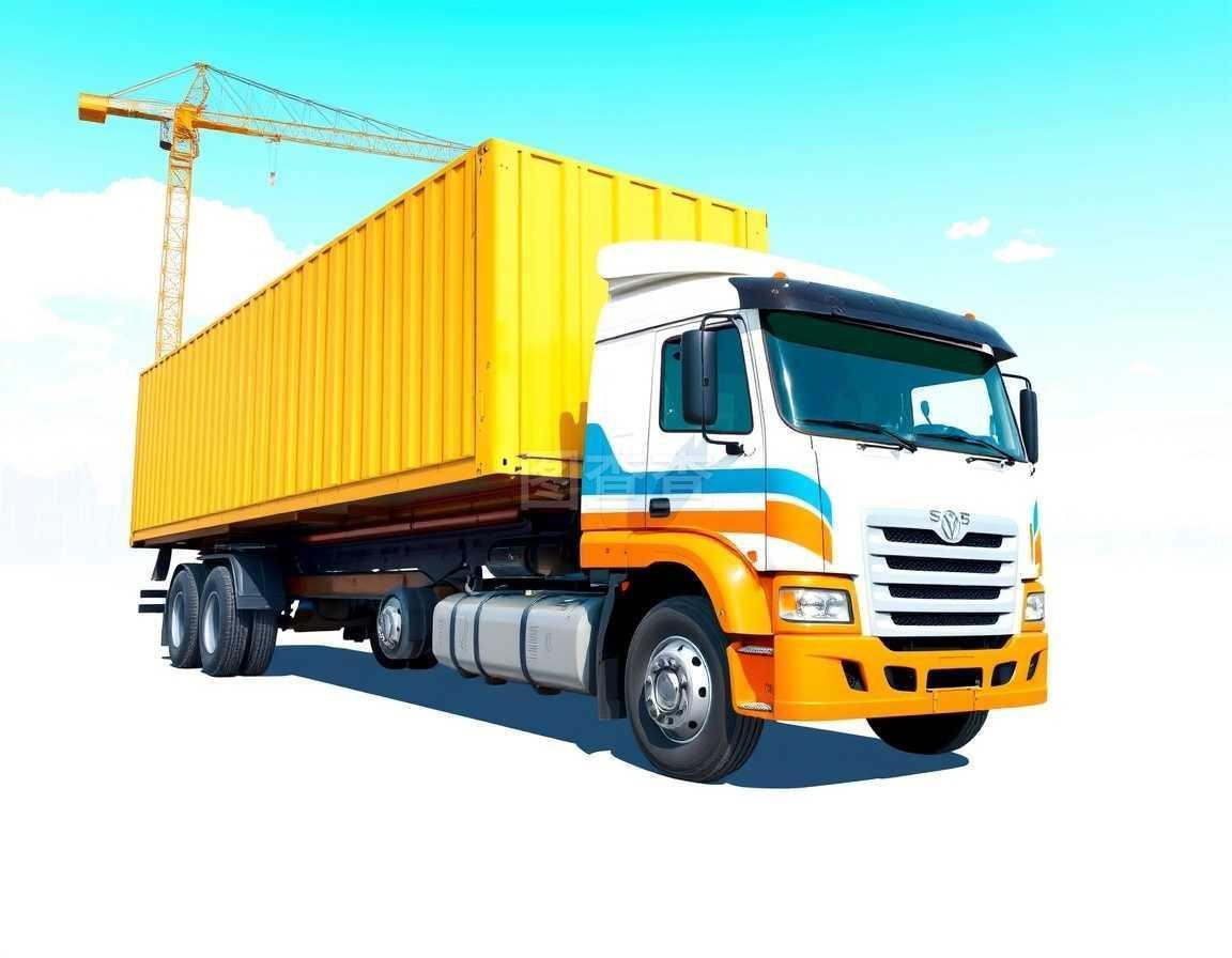 卡車運輸在建筑工程中的應用與海報設計解析